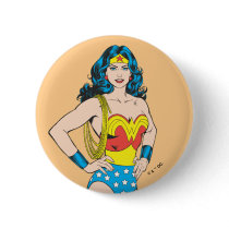 Wonder Woman | Vintage Pose with Lasso Pinback Button