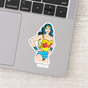 Wonder Woman   Vintage Pose with Lasso Sticker