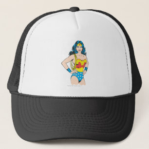 Wonder Woman Vintage Pose with Lasso Trucker Hat