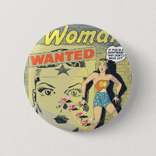 Wonder Woman Wanted Pinback Button