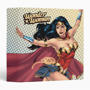 Wonder Woman Wearing Cape 3 Ring Binder