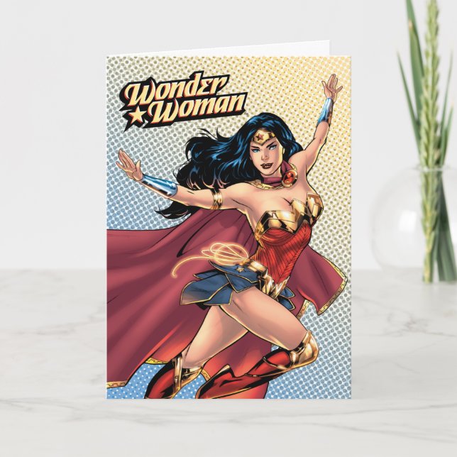 Wonder Woman Wearing Cape Card (Front)