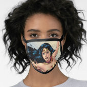 Wonder Woman Wearing Cape Face Mask (Worn Her)