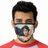 Wonder Woman Wearing Cape Face Mask (Worn Him)
