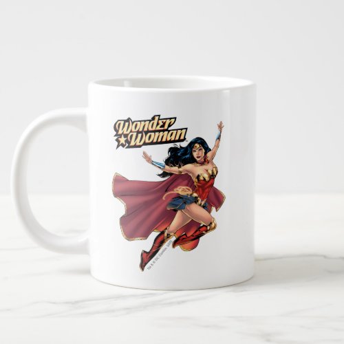 Wonder Woman Wearing Cape Giant Coffee Mug