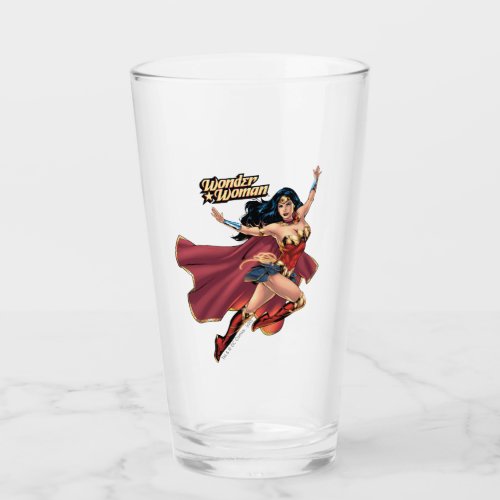 Wonder Woman Wearing Cape Glass