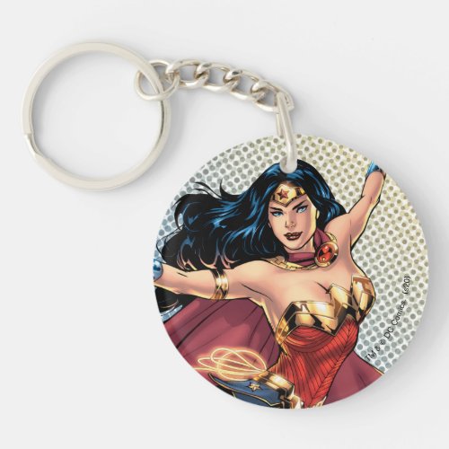 Wonder Woman Wearing Cape Keychain
