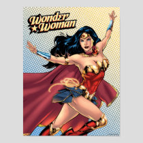 Wonder Woman Wearing Cape Poster