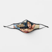 Wonder Woman Wearing Cape Premium Face Mask (Front)