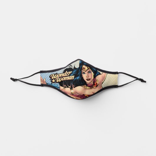 Wonder Woman Wearing Cape Premium Face Mask (Front)