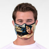 Wonder Woman Wearing Cape Premium Face Mask (Worn)