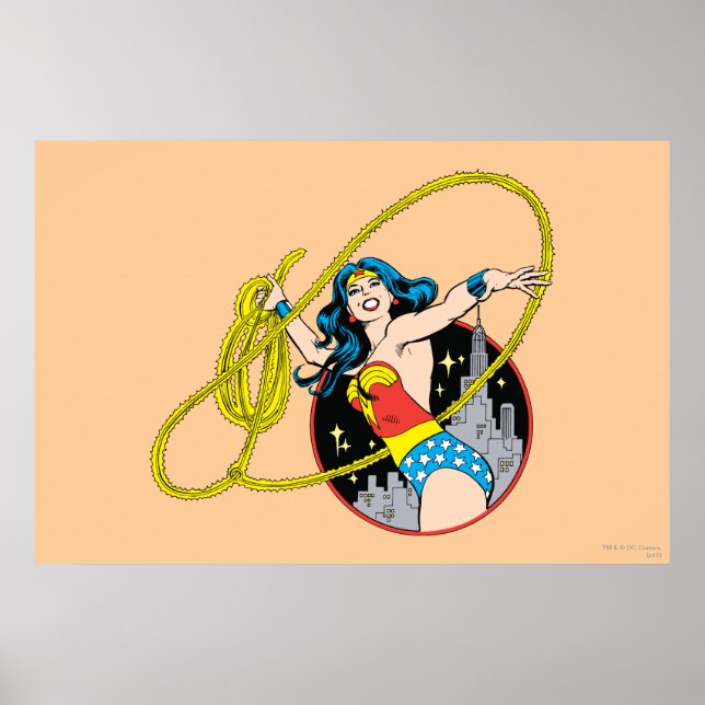 Wonder Woman with City Background Poster (Front)