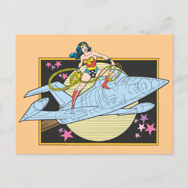 Wonder Woman with Jet Postcard (Front)