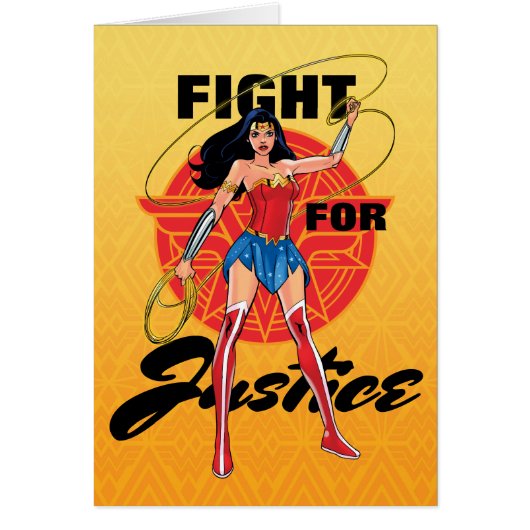 Wonder Woman With Lasso - Fight For Justice (Front)