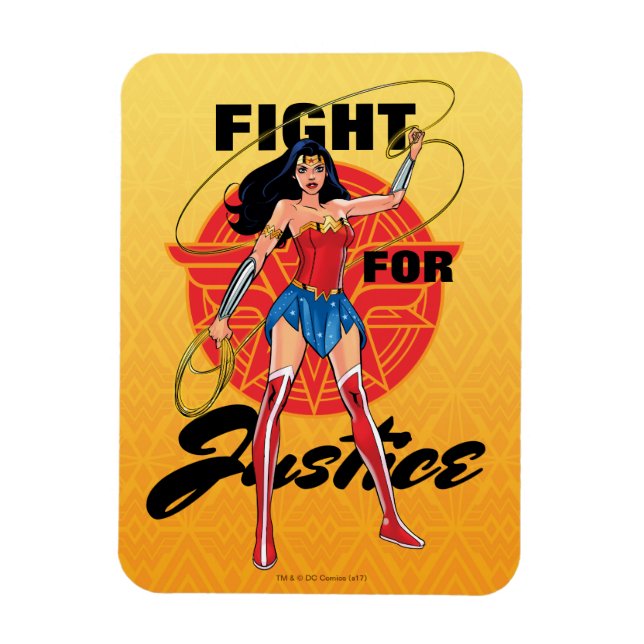 Wonder Woman With Lasso - Fight For Justice Magnet (Vertical)