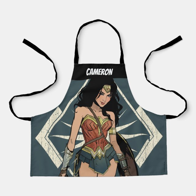 Wonder Woman With Sword Comic Art Apron (Front)
