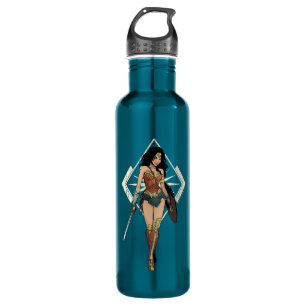 Wonder Woman With Sword Comic Art Stainless Steel Water Bottle