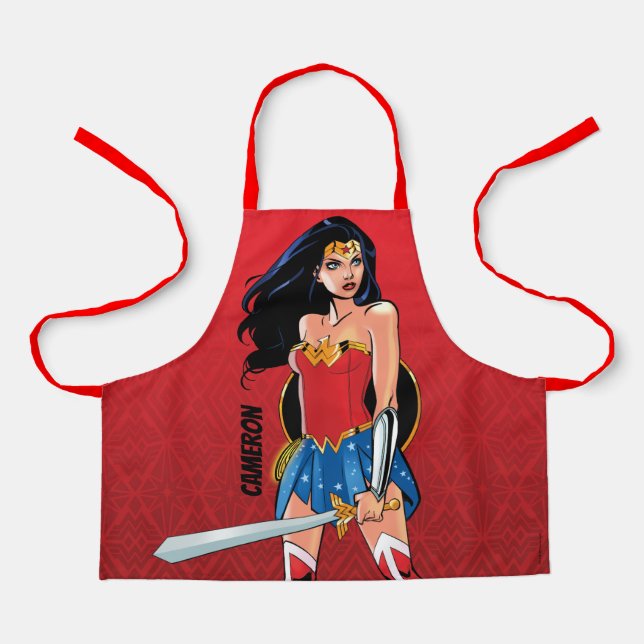 Wonder Woman With Sword - Fierce Apron (Front)
