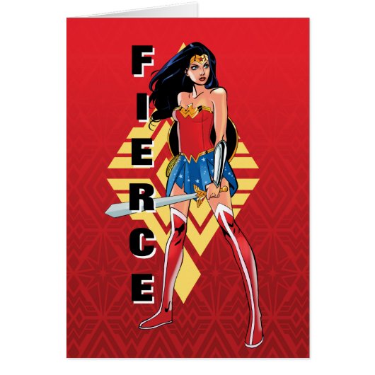 Wonder Woman With Sword - Fierce Cards (Front)