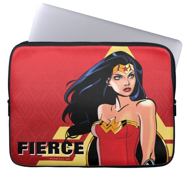 Wonder Woman With Sword - Fierce Laptop Sleeve (Front)