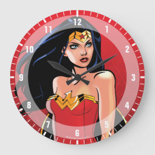 Wonder Woman With Sword - Fierce Large Clock