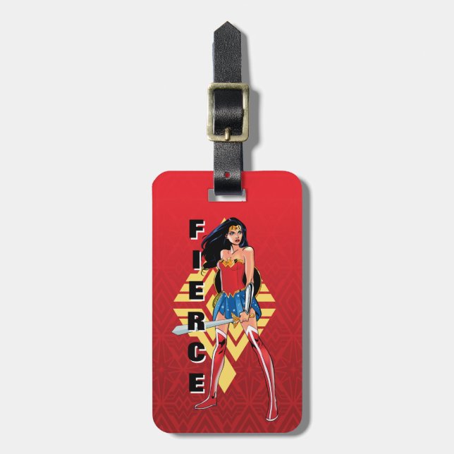 Wonder Woman With Sword - Fierce Luggage Tag (Front Vertical)