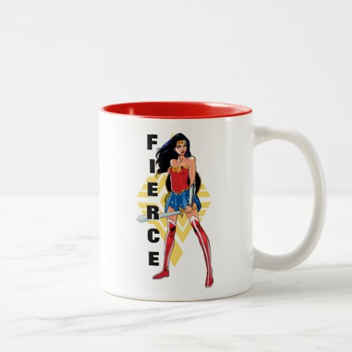 Wonder Woman With Sword _ Fierce Two_Tone Coffee Mug