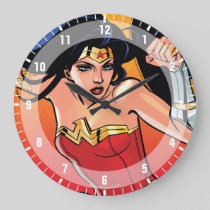 Wonder Woman With Sword - Join The Fight Large Clock