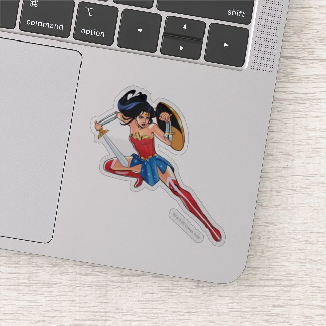 Wonder Woman With Sword - Join The Fight Sticker (Detail)