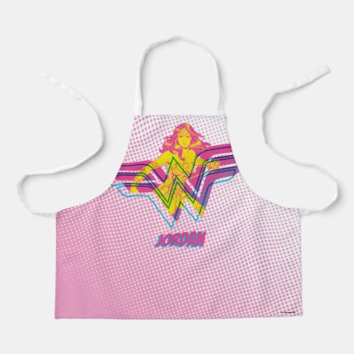 Wonder Woman Yellow_Pink Comic Art Logo Apron