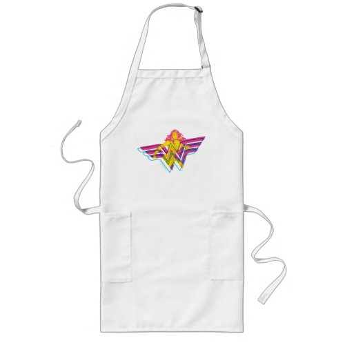 Wonder Woman Yellow_Pink Comic Art Logo Long Apron