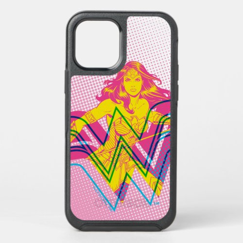 Wonder Woman Yellow_Pink Comic Art Logo OtterBox Symmetry iPhone 12 Case