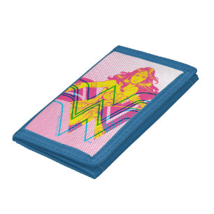 Wonder Woman Yellow-Pink Comic Art Logo Trifold Wallet