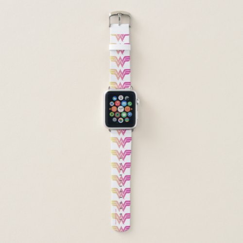 Wonder Woman Yellow-Pink Halftone Gradient Logo Apple Watch Band
