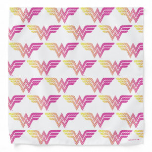 Wonder Woman Yellow-Pink Halftone Gradient Logo Bandana