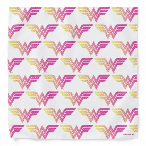 Wonder Woman Yellow_Pink Halftone Gradient Logo Bandana
