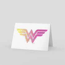 Wonder Woman Yellow-Pink Halftone Gradient Logo Card