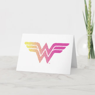 Wonder Woman Yellow-Pink Halftone Gradient Logo Card