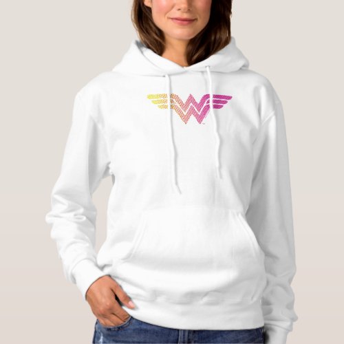 Wonder Woman Yellow_Pink Halftone Gradient Logo Hoodie