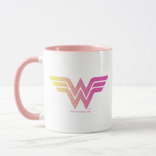 Wonder Woman Yellow_Pink Halftone Gradient Logo Mug