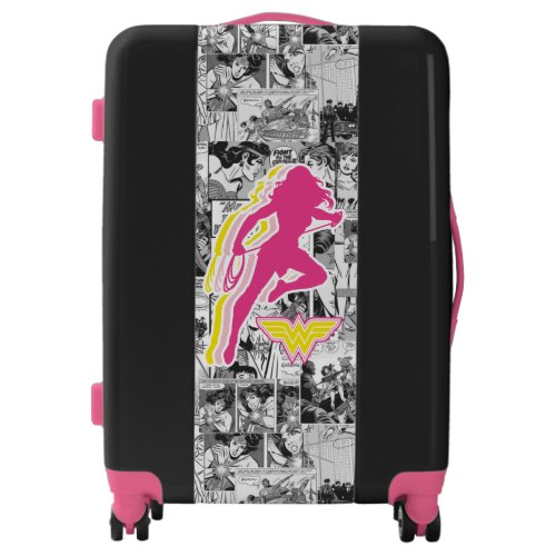 Wonder Woman Yellow_Pink Layered Silhouette Luggage