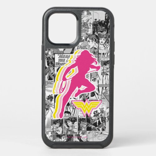 Wonder Woman Yellow_Pink Layered Silhouette OtterBox Symmetry iPhone 12 Case