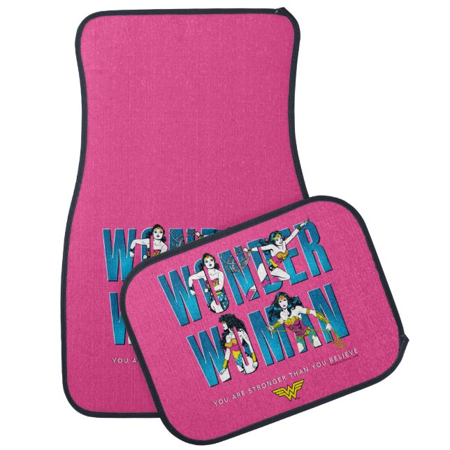 Wonder Woman "You Are Stronger Than You Believe" Car Floor Mat (Set)