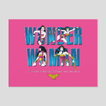 Wonder Woman "You Are Stronger Than You Believe" Invitation Postcard