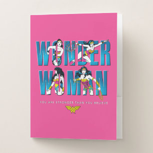Wonder Woman "You Are Stronger Than You Believe" Pocket Folder