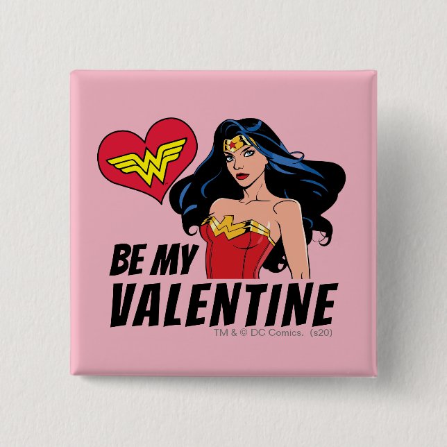 Wonder Woman | You're Wonderful Valentine Button (Front)