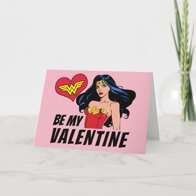 Wonder Woman | You're Wonderful Valentine Holiday Card (Front)