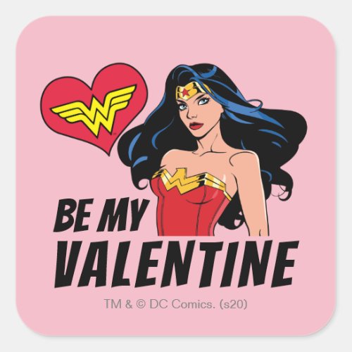 Wonder Woman  Youre Wonderful Valentine Square Sticker