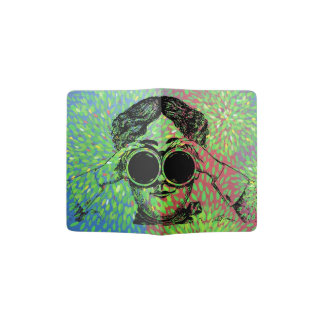 "Wonder World" - Lady with Binoculars Passport Holder