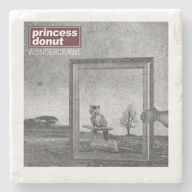 Wondercrawl by Princess Donut T-Shirt Stone Coaster (Front)